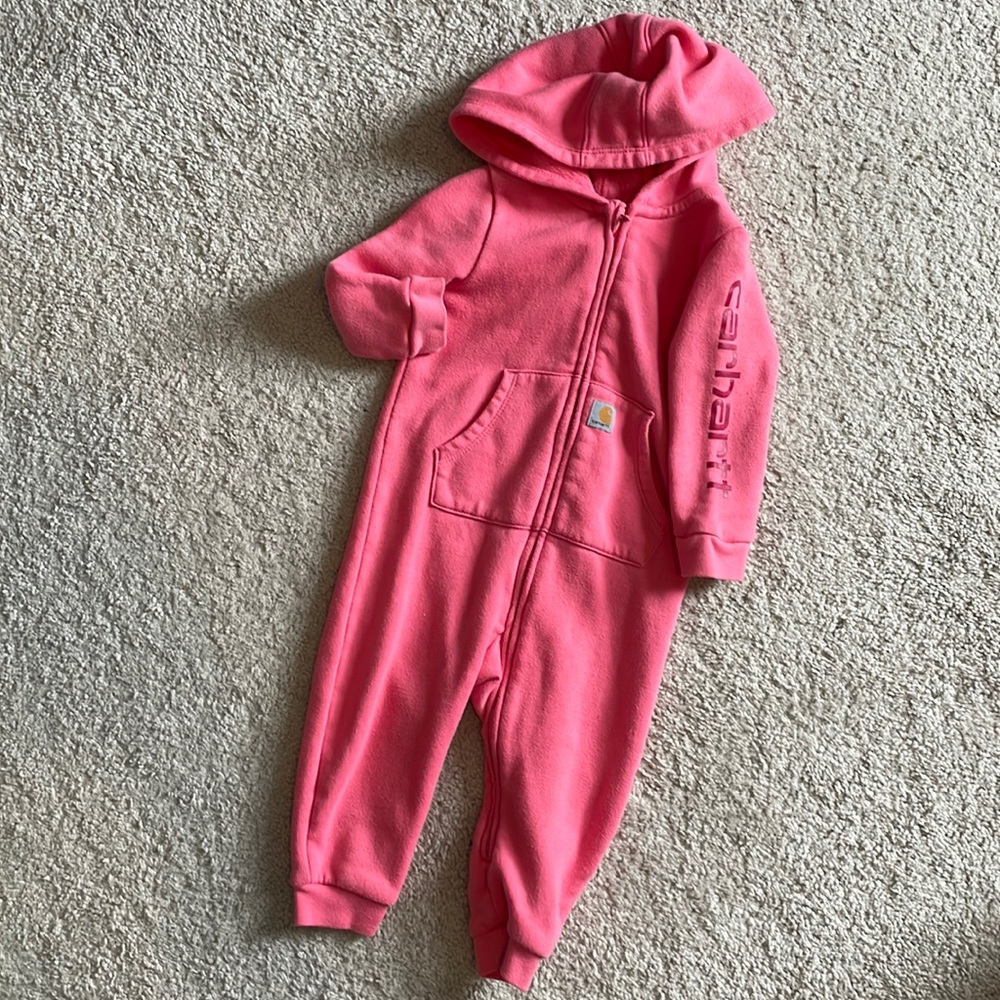 Carhartt pink zip up sweat suit.